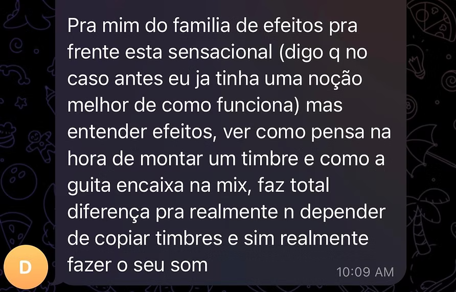Depoimento de aluno do Destimbrando