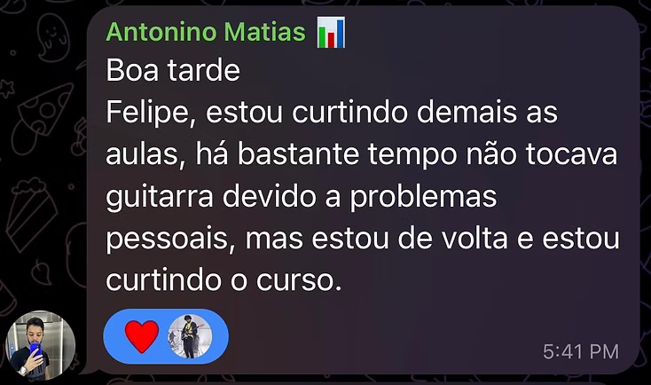 Depoimento de aluno do Destimbrando